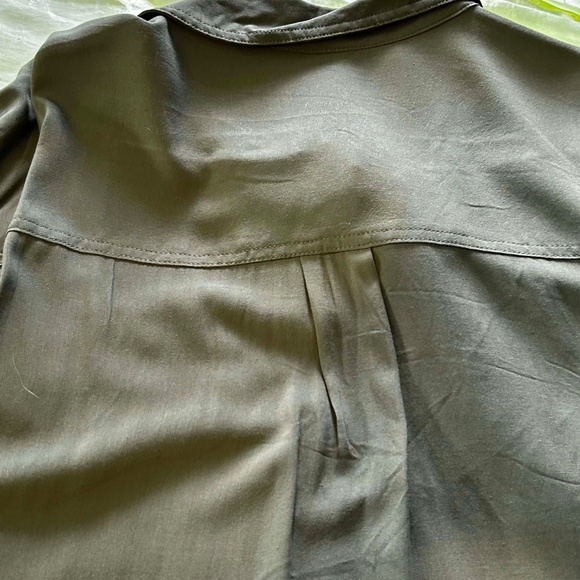 NEW PHOTOS! TUNIC, BUTTON UP, DARK OLIVE, SIZE 4X, LONG SLEEVES, 4 POCKETS, RAYO - Picture 11 of 16